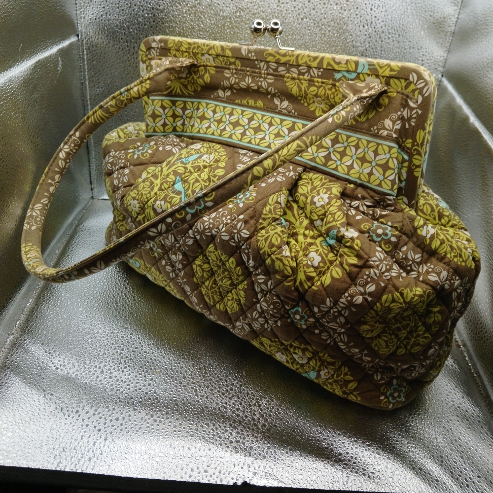 Vera Bradley Brown and Yellow Floral Shoulder Bag